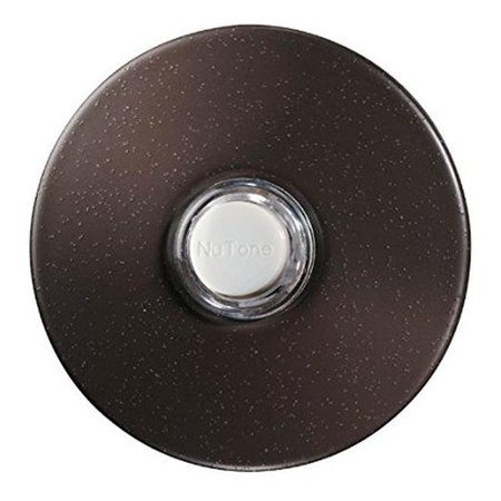 NUTONE NuTone PB41LBR Round Stucco Pushbutton; 2.5 in. - Oil Rubbed Bronze PB41LBR